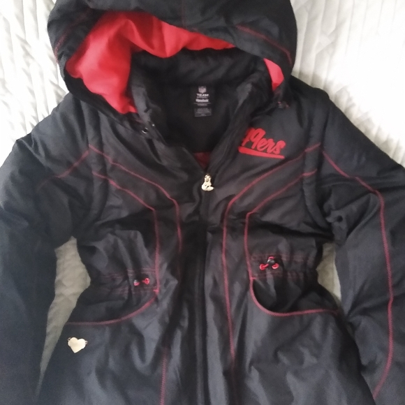 Women's  jacket Coat Hoodie NFL Niners 49 ers jacket quilted - Picture 3 of 10